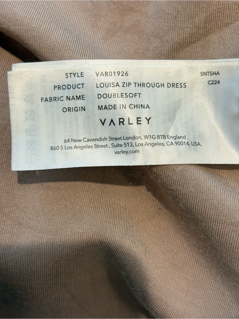 Varley Louisa Zip Through Double Soft Midi Dress - Picture 8 of 12
